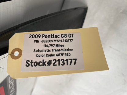 2009 Pontiac G8 GT Holden LH Driver Rear Splash Guard Mud Flap OEM
