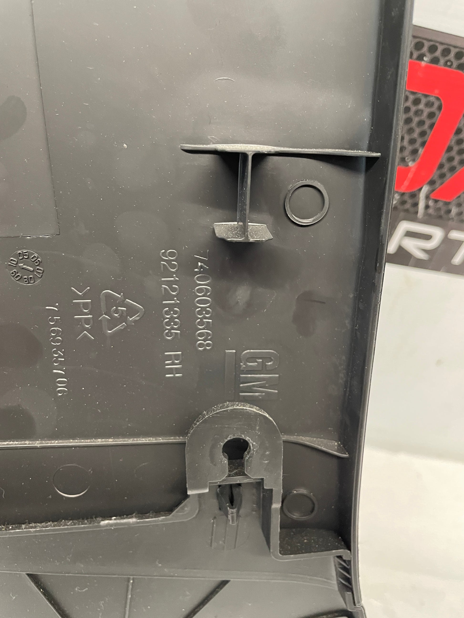 2014 Chevy SS Sedan RH Passenger B Center Pillar Carpet Retainer Trim Panel OEM - Day's Parts Yard