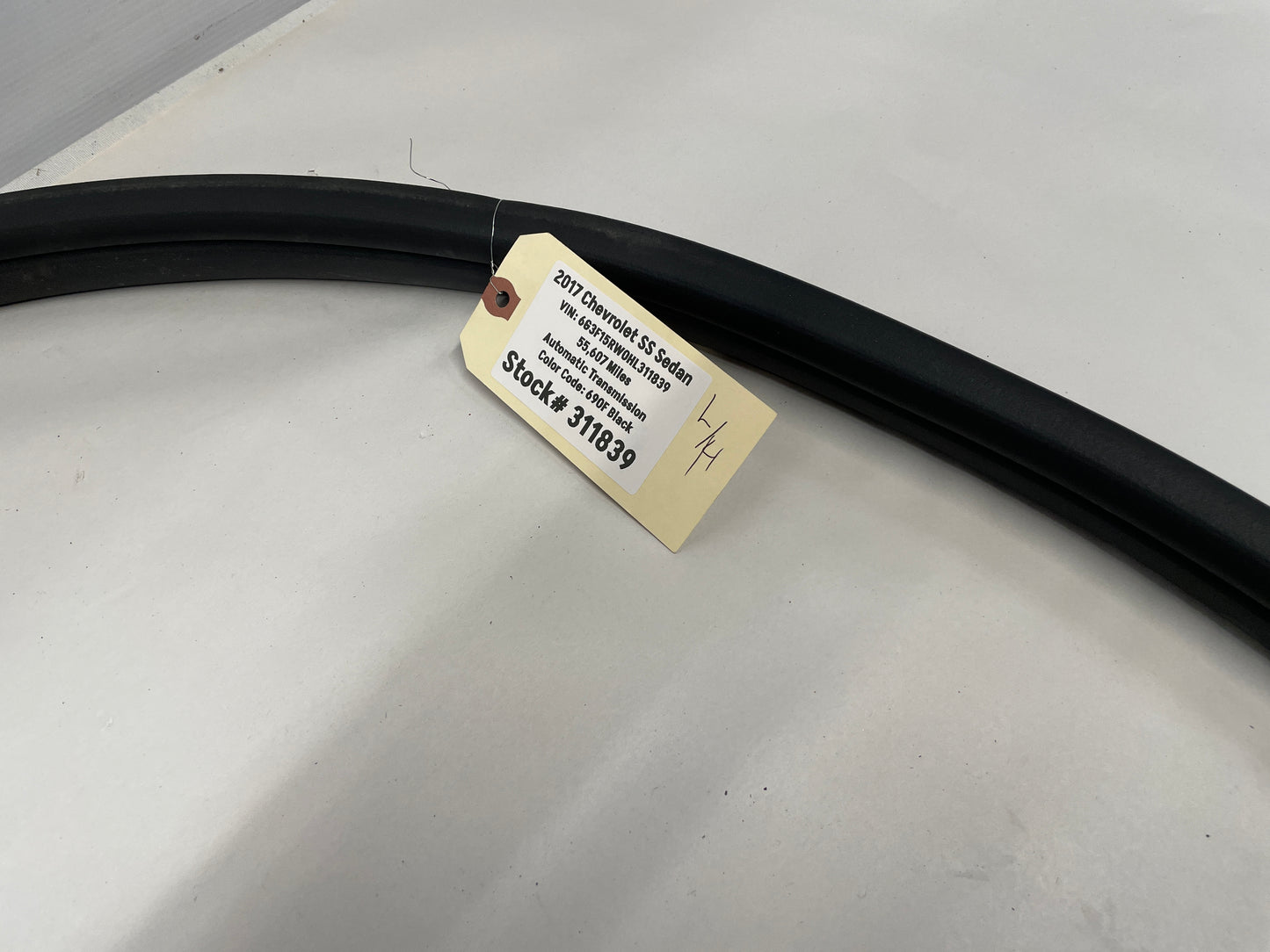 2017 Chevy SS Sedan LH Driver Front Door Rubber Weather Strip OEM - Day's Parts Yard