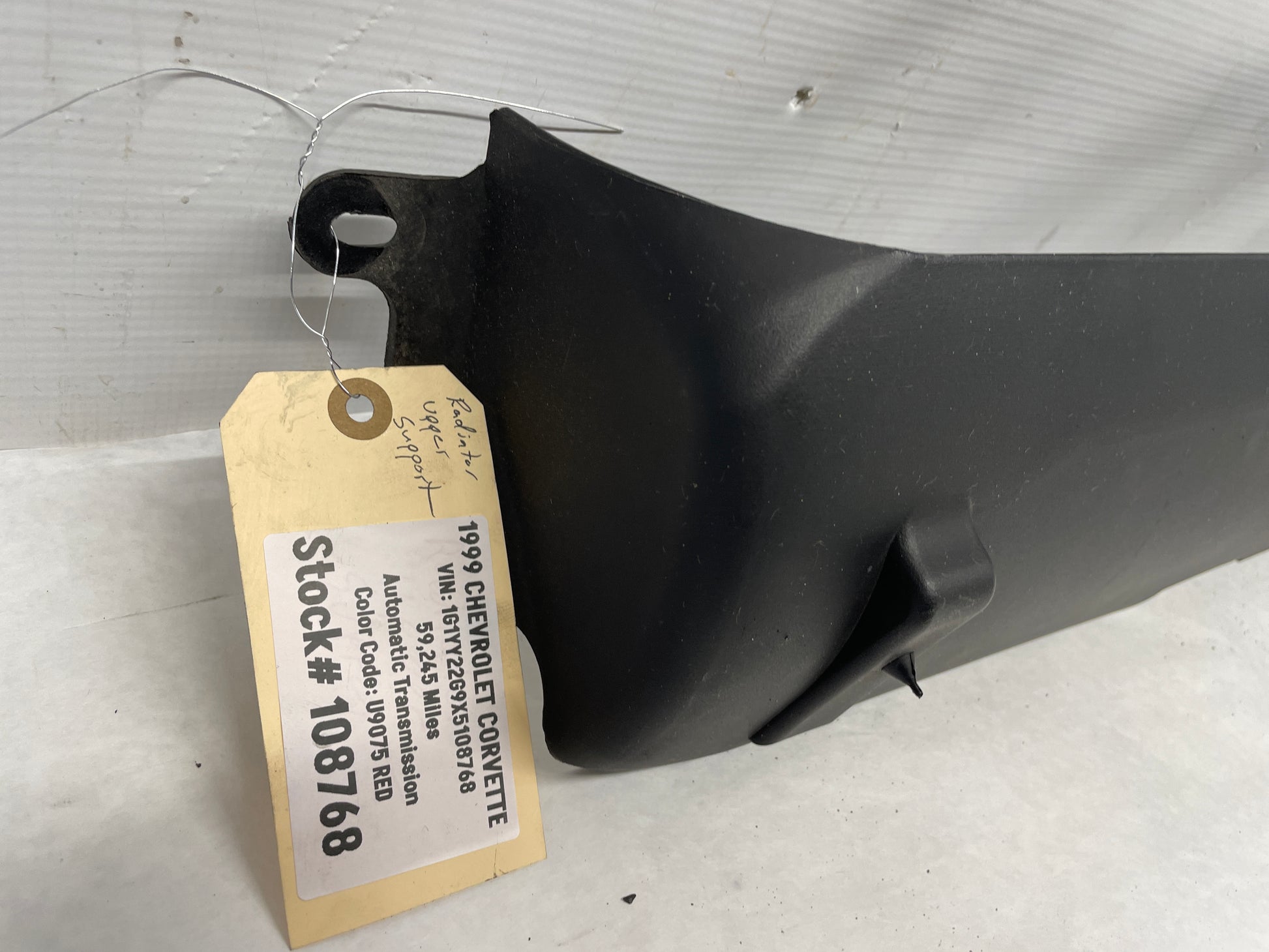 1999 Chevy C5 Corvette Upper Plastic Radiator Support Shroud OEM - Day's Parts Yard