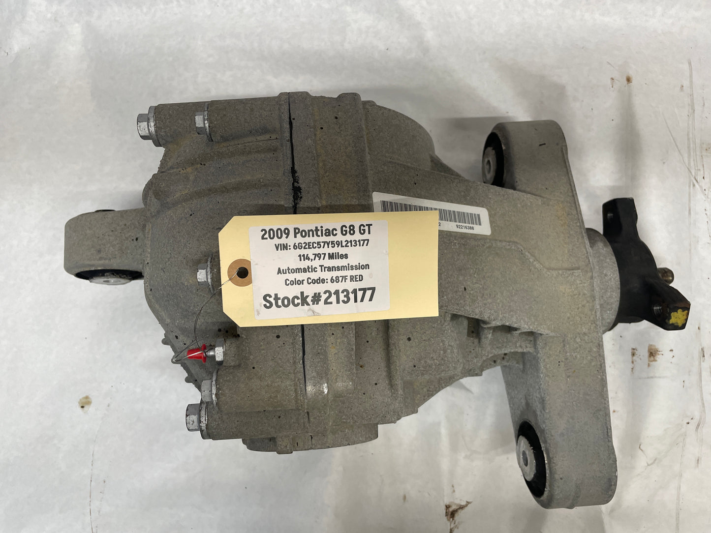 2009 Pontiac G8 GT Rear End Rearend Carrier 2.92 LSD Differential OEM