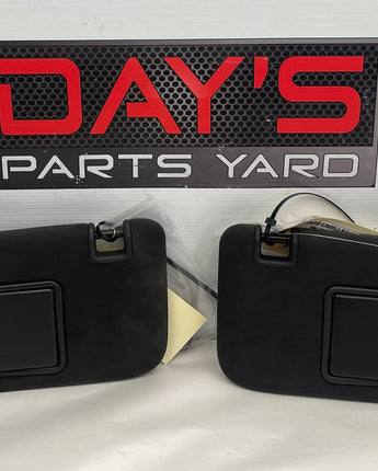 2018 Cadillac CTS-V RH & LH Sun Visor Sunvisor Set Black Suede OEM