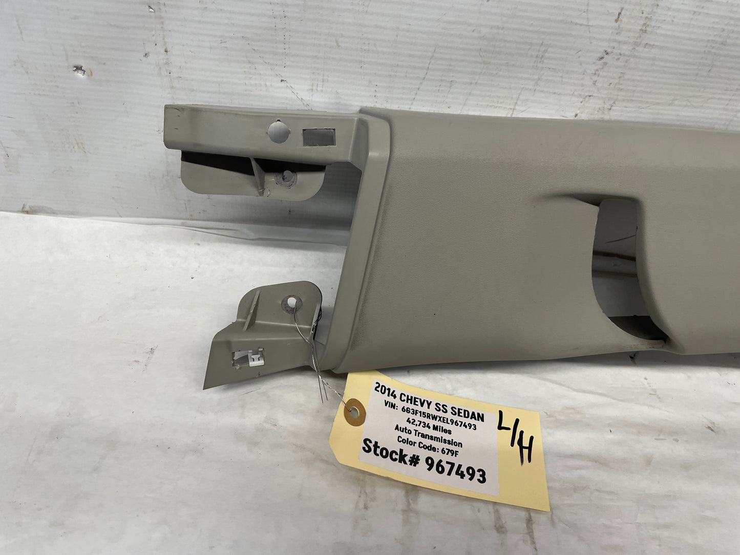 2014 Chevy SS Sedan LH Driver Interior B Center Pillar Seat Belt Trim Panel OEM