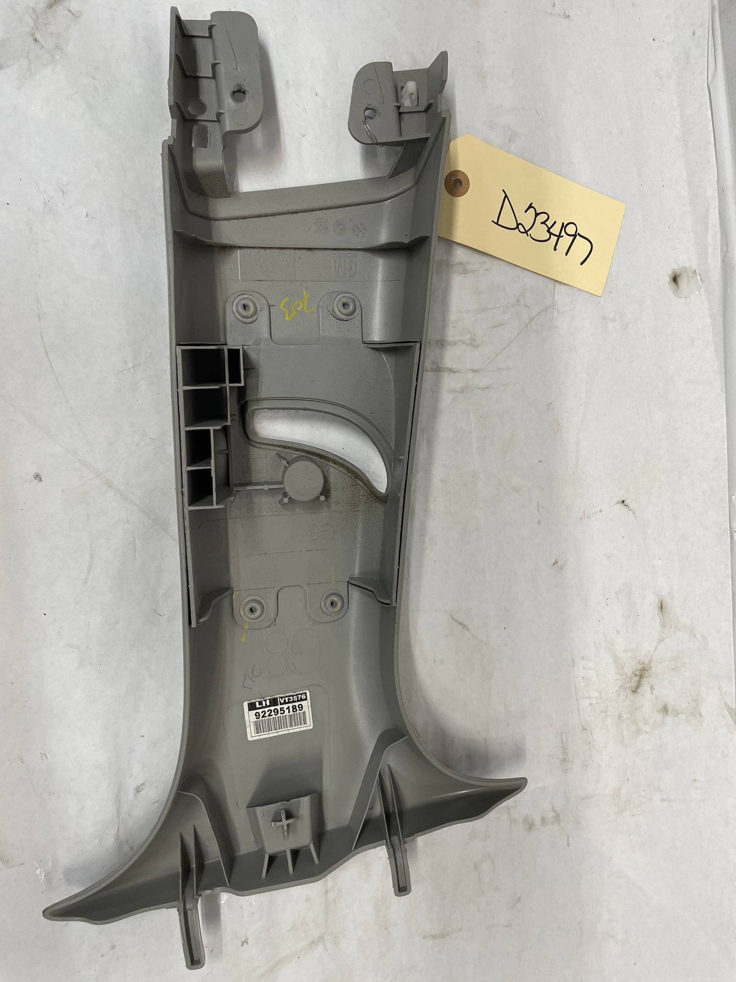 2014 Chevy SS Sedan LH Driver Interior B Center Pillar Seat Belt Trim Panel OEM