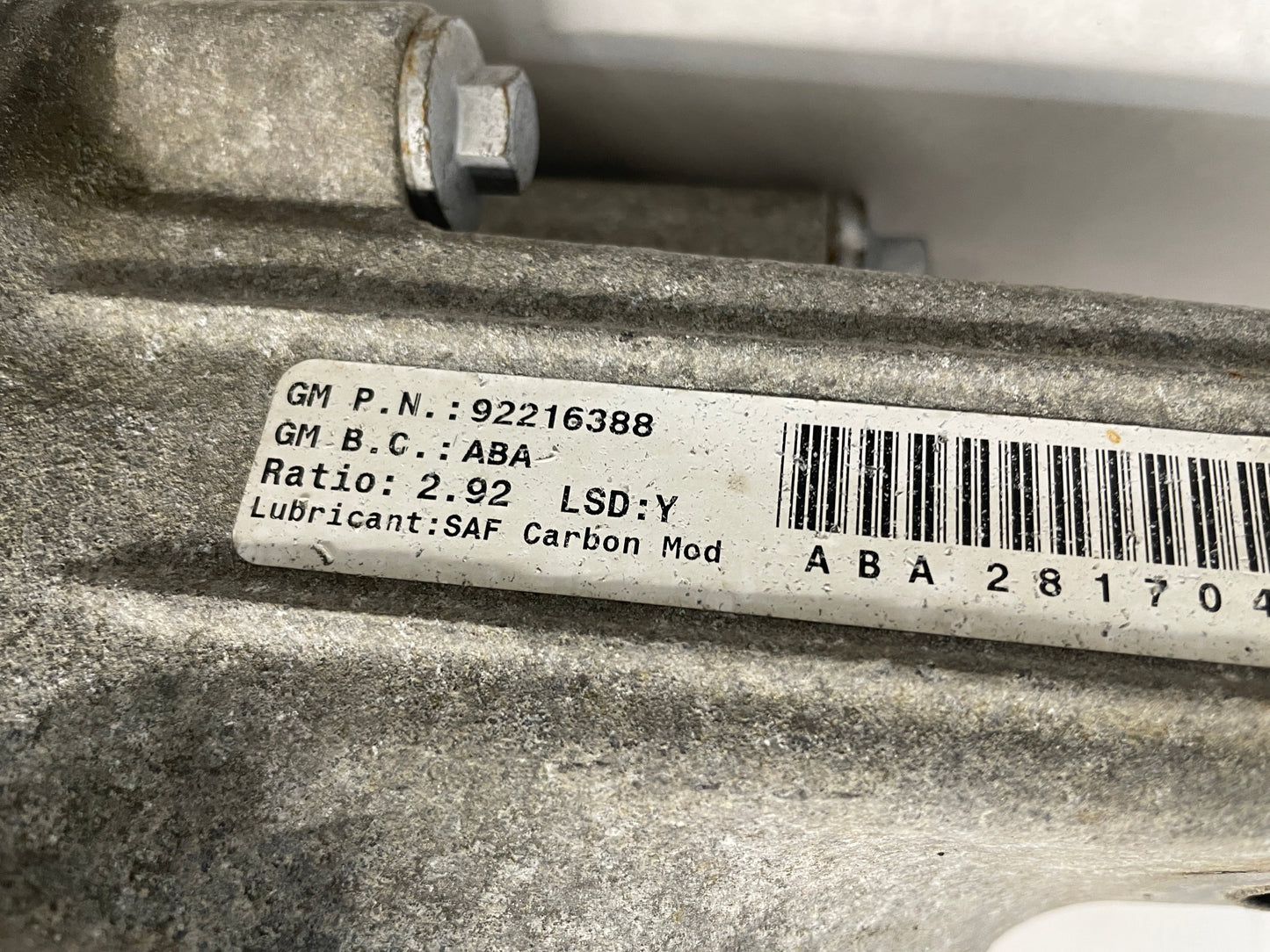 2009 Pontiac G8 GT Rear End Rearend Carrier 2.92 LSD Differential OEM