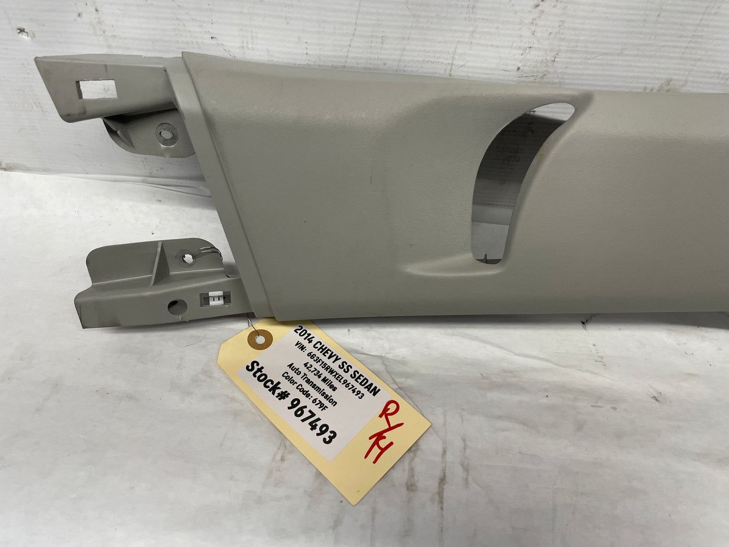 2014 Chevy SS Sedan RH Passenger B Center Pillar Seat Belt Trim Panel OEM