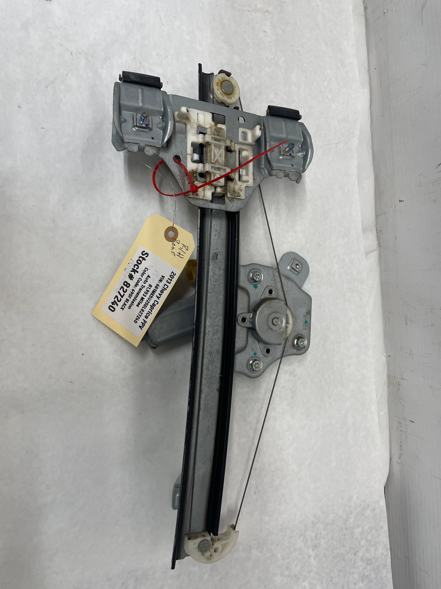2013 Chevy Caprice PPV RH Passenger Rear Window Regulator Motor OEM