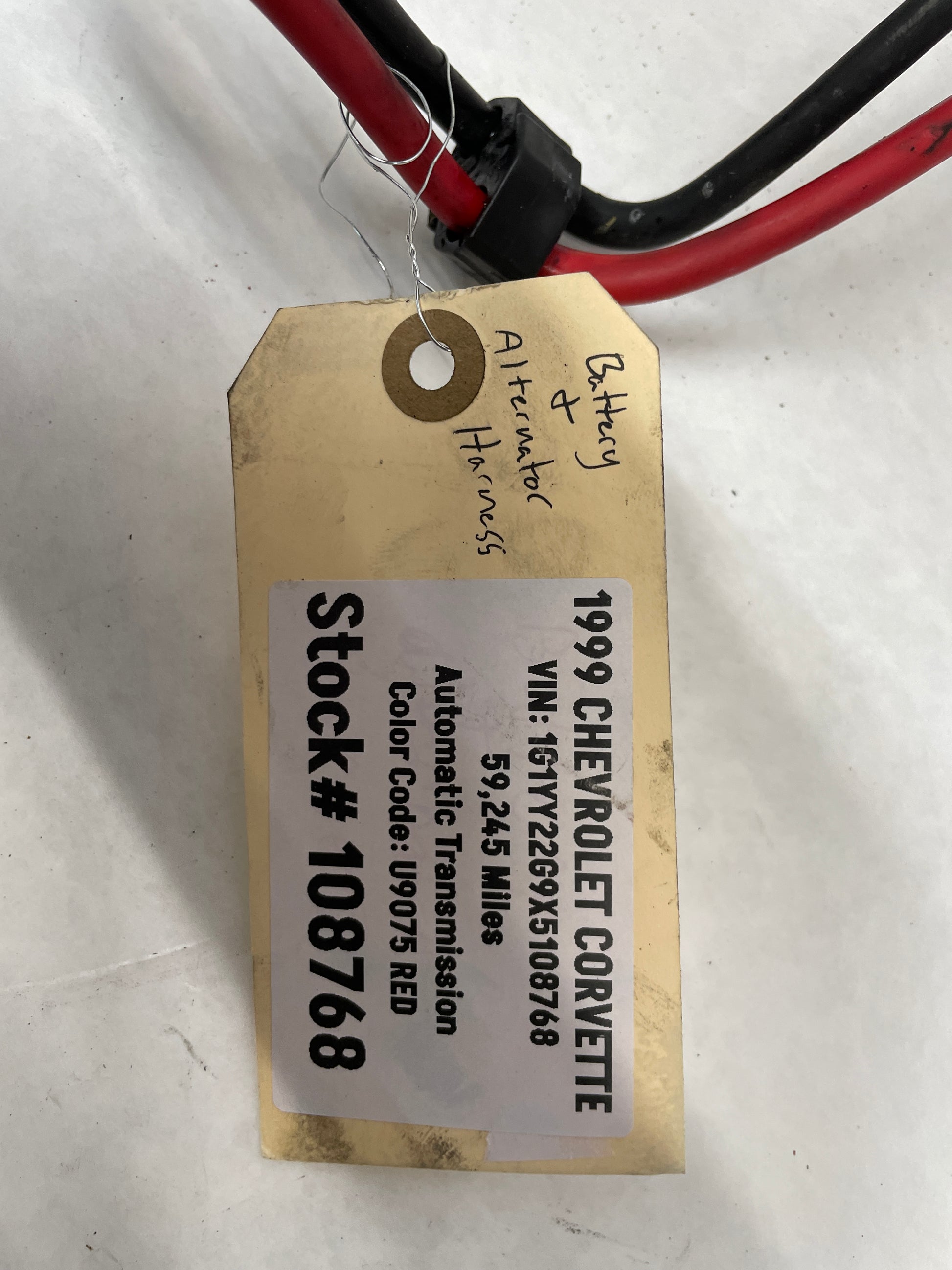 1999 Chevy C5 Corvette Positive Negative Battery Terminal Cable Wire Wiring Harness OEM - Day's Parts Yard