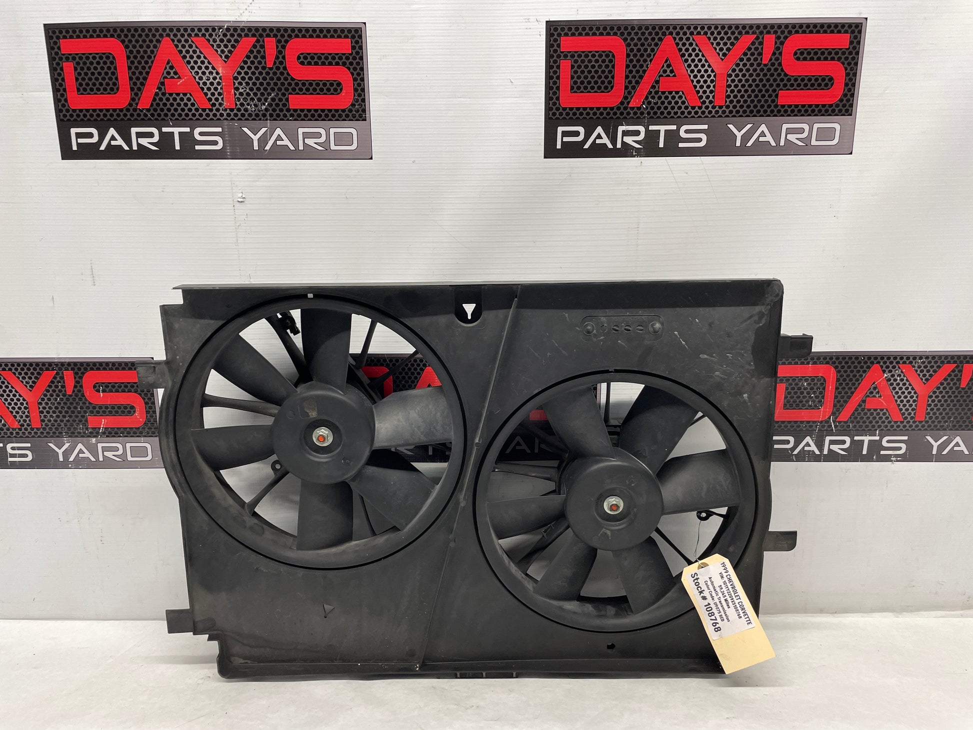 1999 Chevy C5 Corvette Radiator Electric Cooling Fans Assembly OEM - Day's Parts Yard