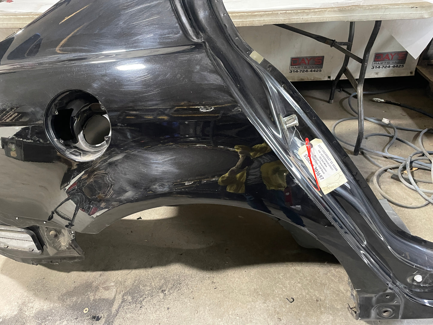 2017 Chevrolet SS Sedan RH Passenger Quarter Panel Black OEM