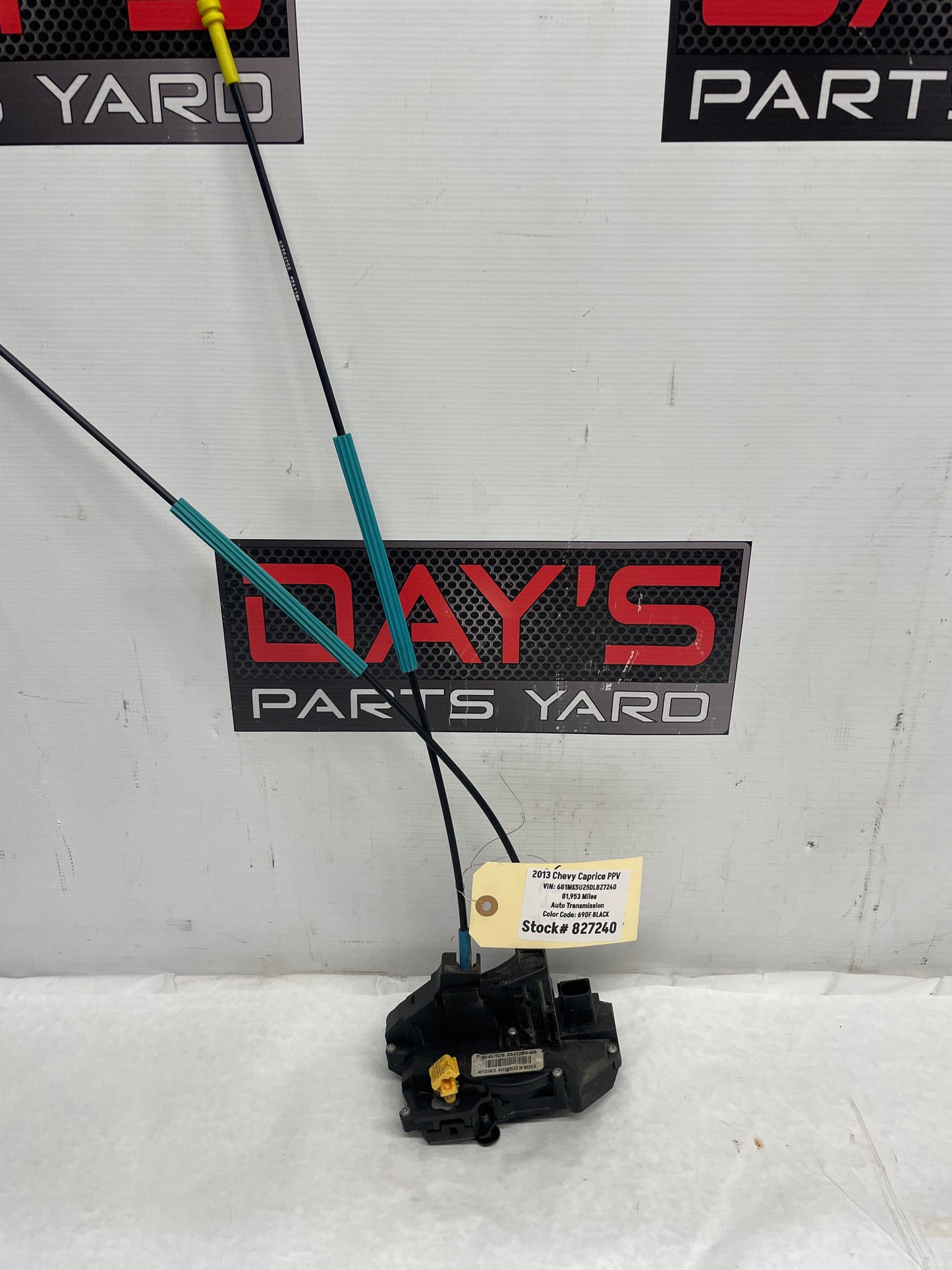 2013 Chevy Caprice PPV LH Driver Rear Door Lock Actuator OEM