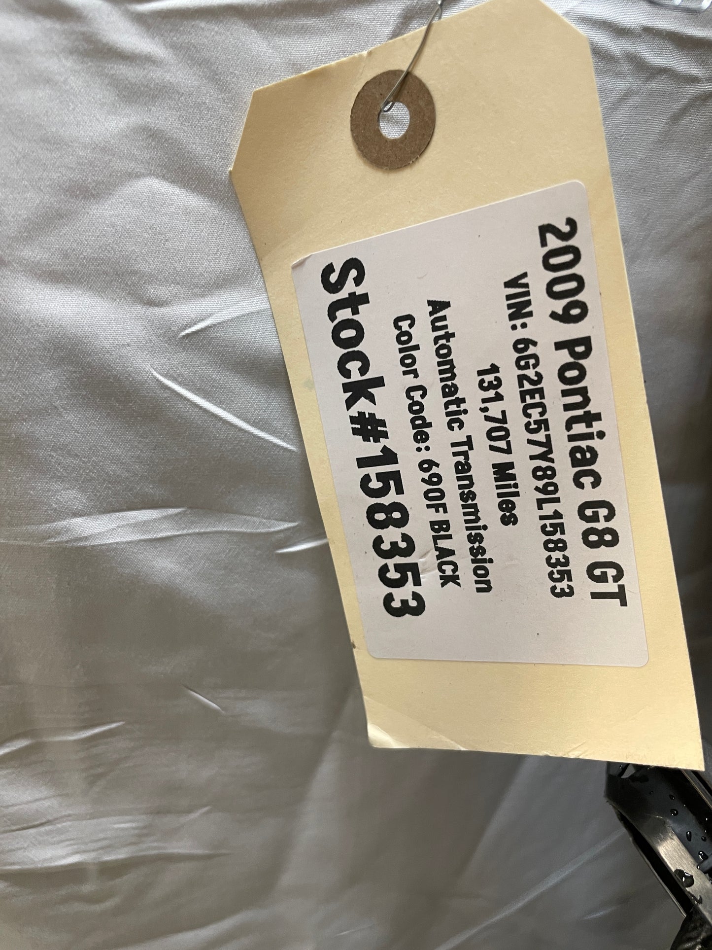 2009 Pontiac G8 GT RH Passenger Front Exterior Door Black OEM