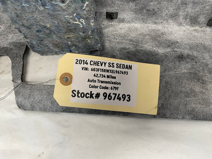 2014 Chevy SS Sedan Rear Package Deck Tray Parcel Shelf Trim Lid OEM - Day's Parts Yard
