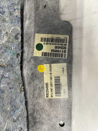 2014 Chevy SS Sedan Rear Package Deck Tray Parcel Shelf Trim Lid OEM - Day's Parts Yard