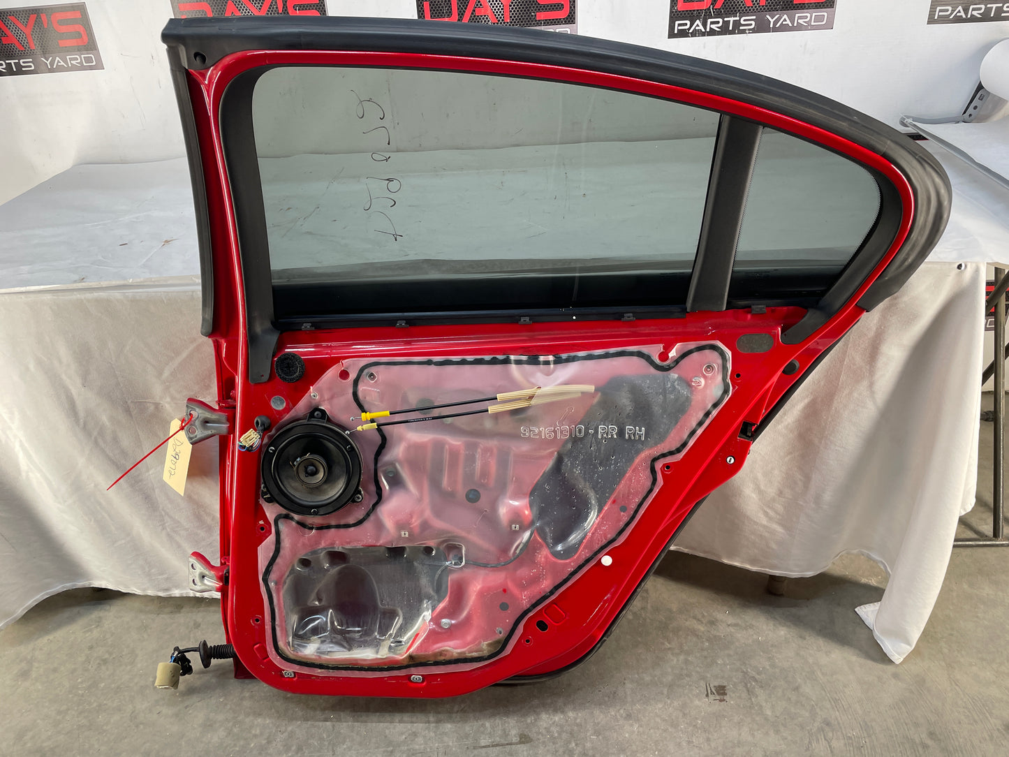 2009 Pontiac G8 GT RH Passenger Rear Exterior Door Red OEM