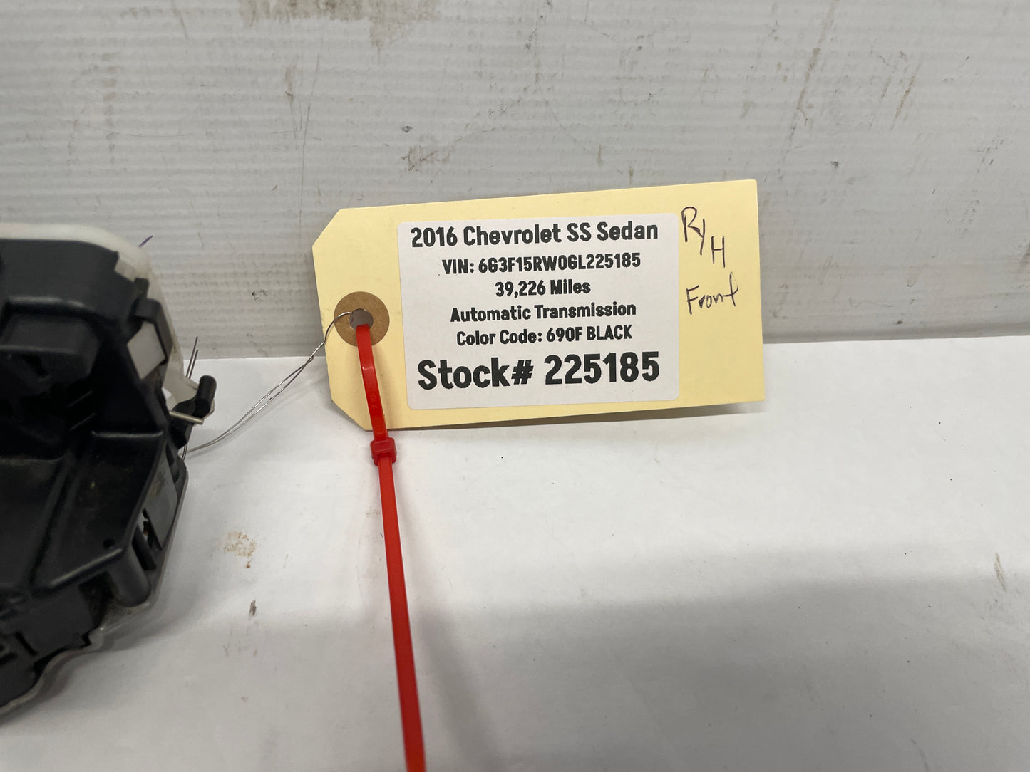 2016 Chevy SS Sedan RH Passenger Front Door Lock Actuator OEM - Day's Parts Yard
