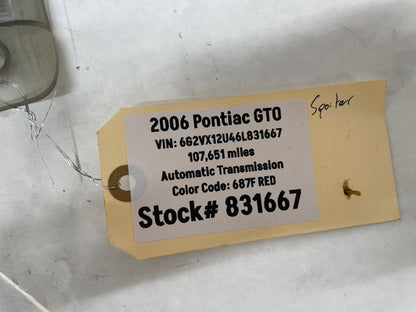 2006 Pontiac GTO Spoiler Wing 3rd Brake High Mount Light Lamp OEM