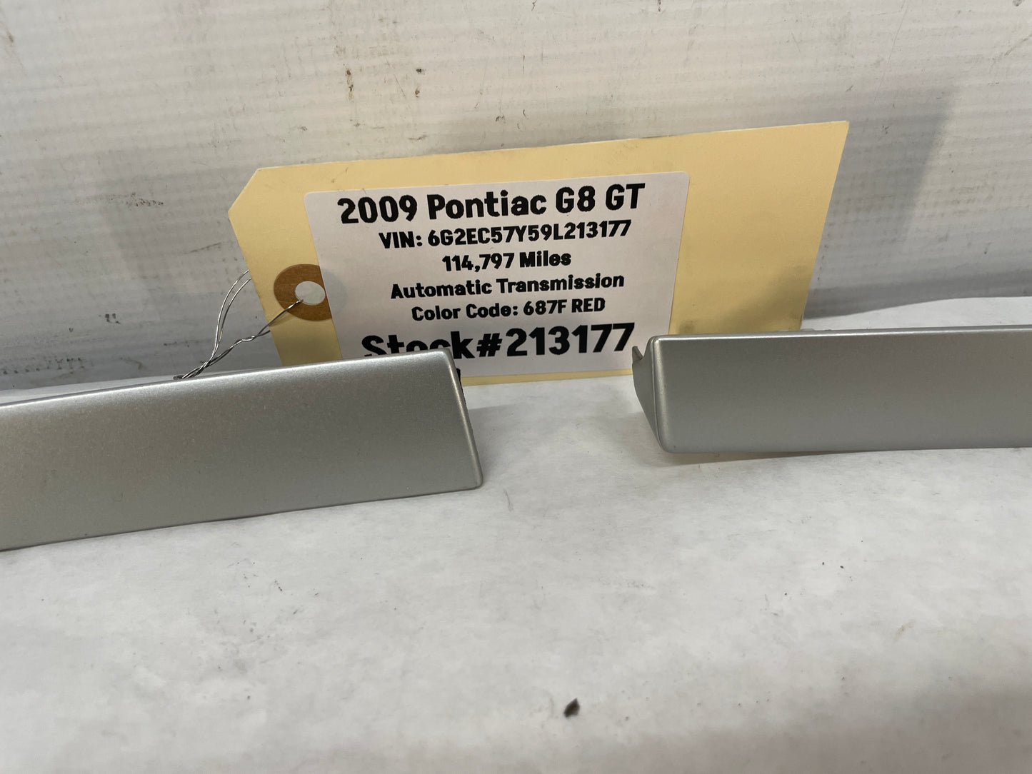 2009 Pontiac G8 GT LH & RH Silver Dash Trim Accent Applique Panel OEM