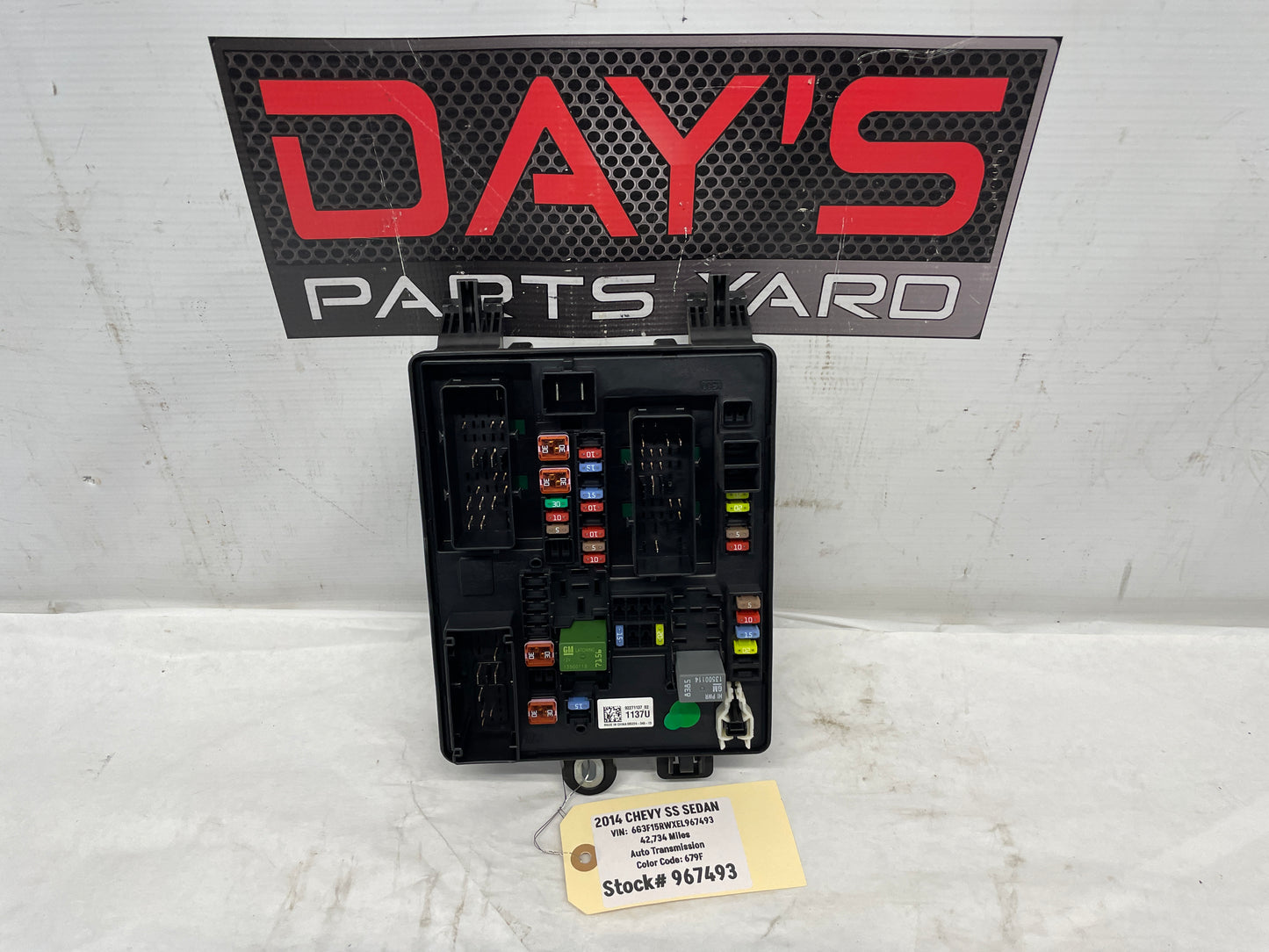 2014 Chevy SS Sedan Rear Fuse Relay Box Block OEM - Day's Parts Yard