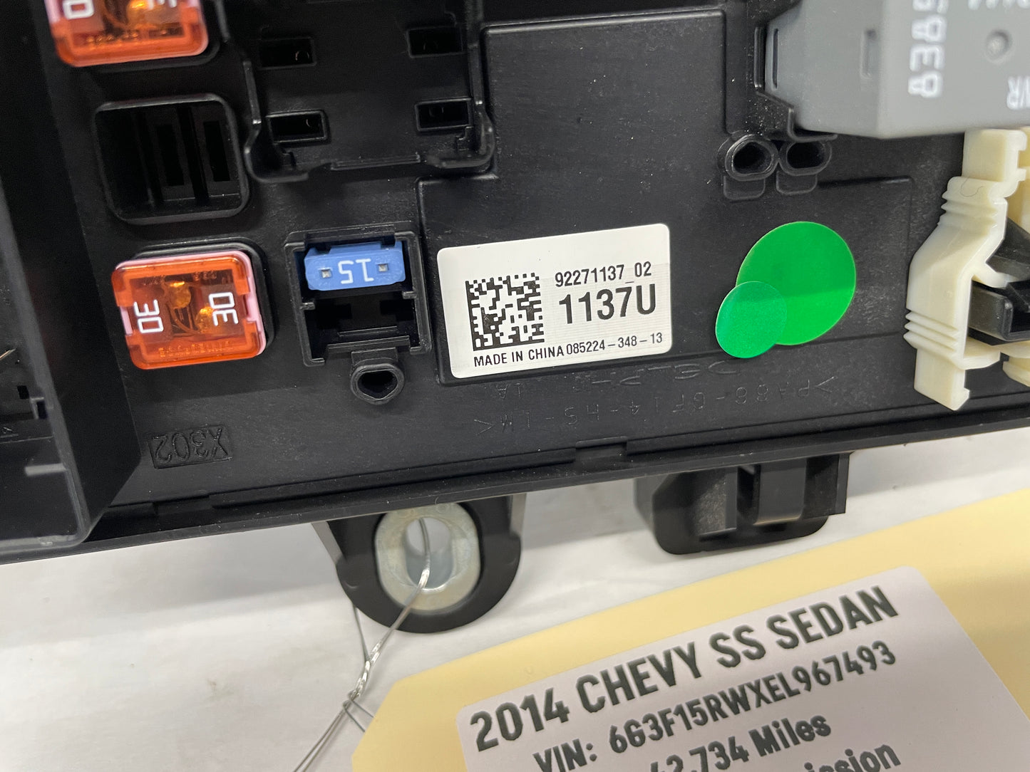 2014 Chevy SS Sedan Rear Fuse Relay Box Block OEM - Day's Parts Yard