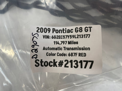 2009 Pontiac G8 GT Cargo Net w/ Hooks OEM
