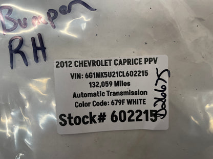 2012 Chevy Caprice PPV RH Passenger Side Marker Light Lamp OEM