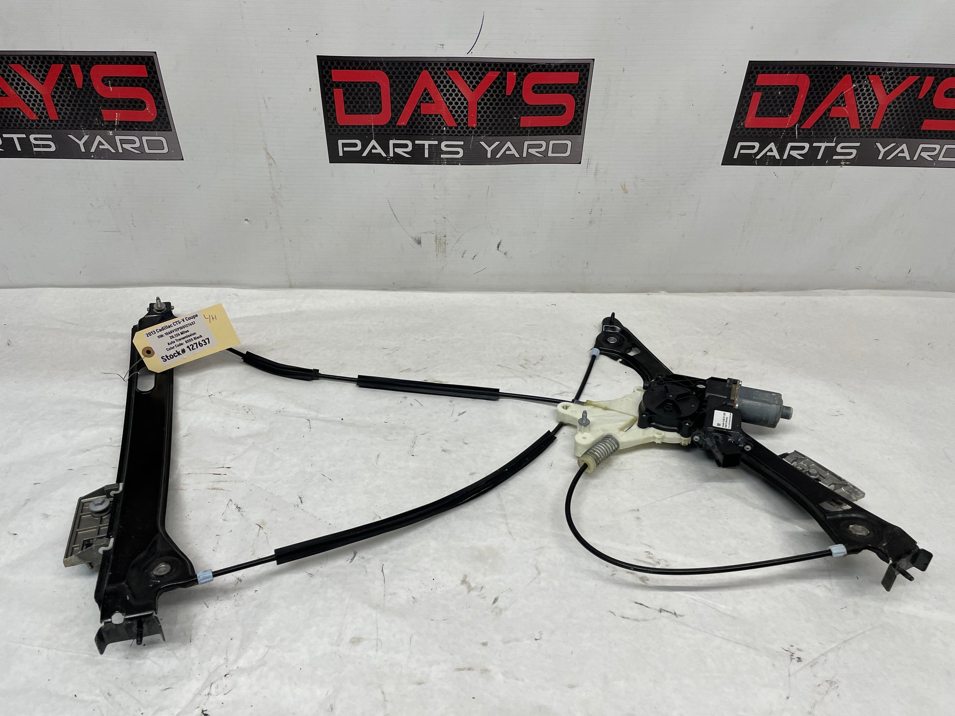 2013 Cadillac CTS-V Coupe Front LH Driver Window Regulator Motor OEM - Day's Parts Yard
