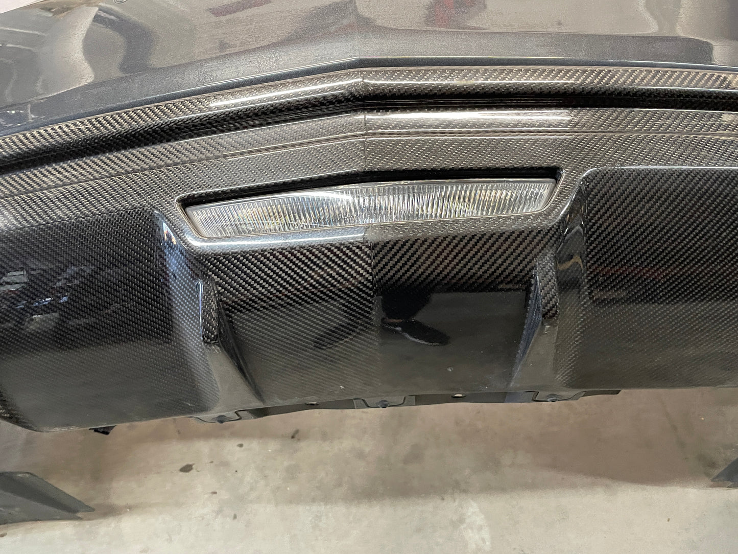 2017 Cadillac CTS-V Rear Bumper Cover w/ Carbon Valance Diffuser Spoiler Lip OEM - Day's Parts Yard