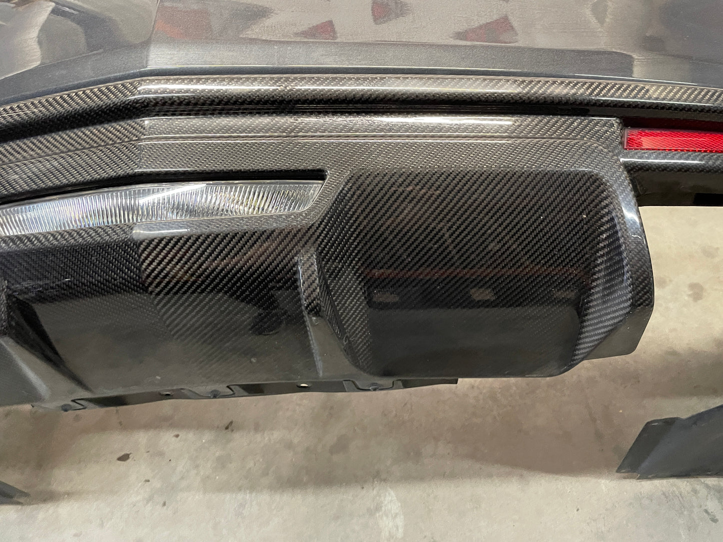 2017 Cadillac CTS-V Rear Bumper Cover w/ Carbon Valance Diffuser Spoiler Lip OEM - Day's Parts Yard