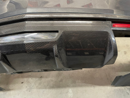 2017 Cadillac CTS-V Rear Bumper Cover w/ Carbon Valance Diffuser Spoiler Lip OEM - Day's Parts Yard