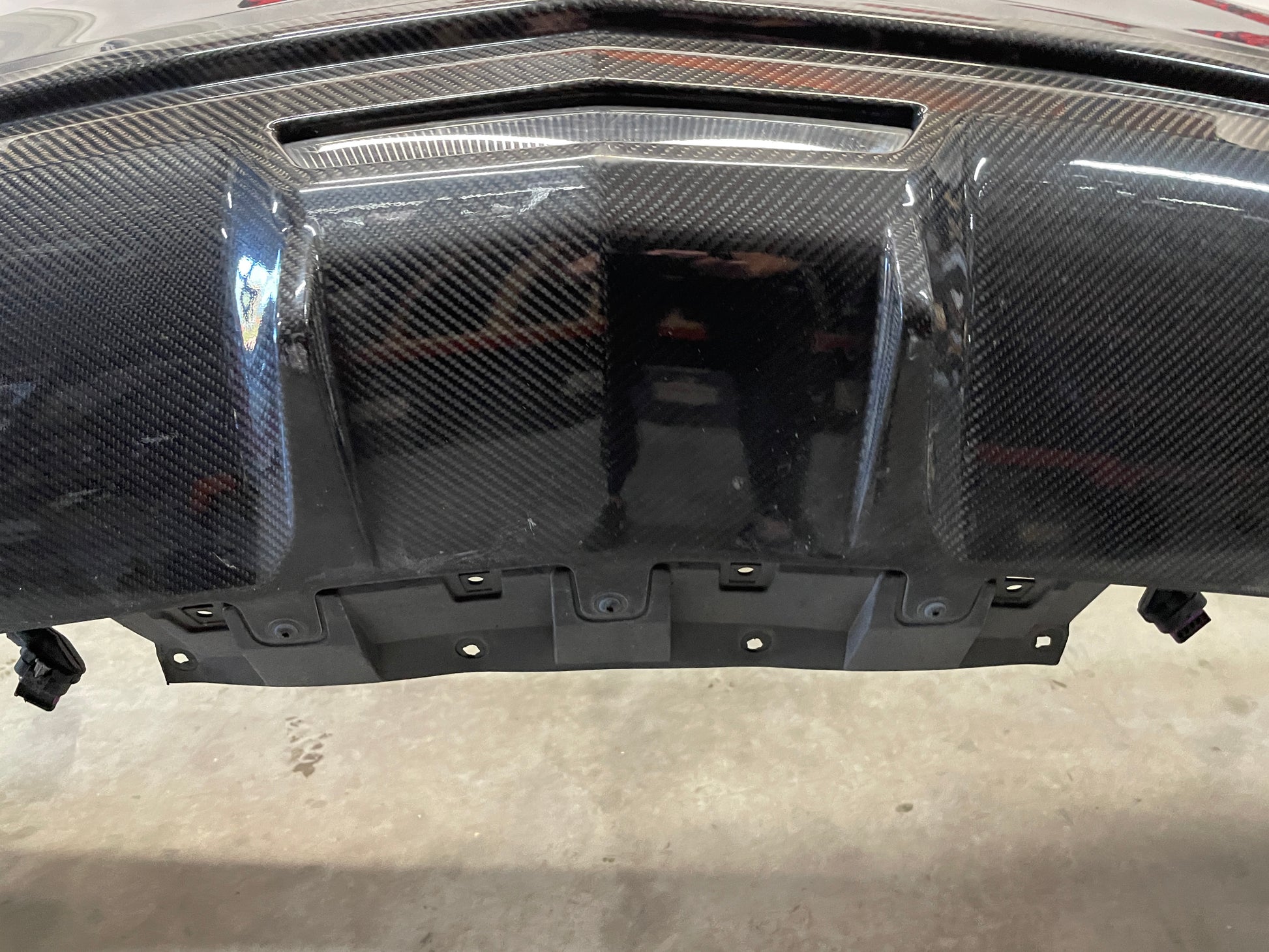 2017 Cadillac CTS-V Rear Bumper Cover w/ Carbon Valance Diffuser Spoiler Lip OEM - Day's Parts Yard
