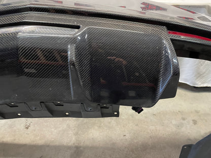 2017 Cadillac CTS-V Rear Bumper Cover w/ Carbon Valance Diffuser Spoiler Lip OEM - Day's Parts Yard