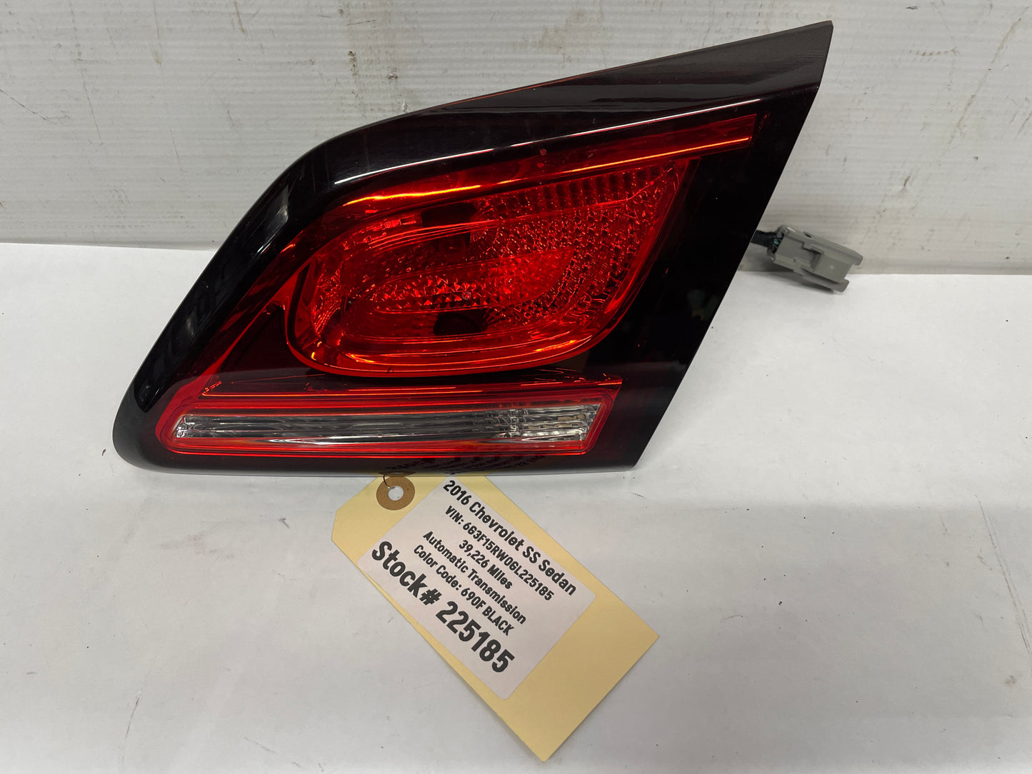 2016 Chevy SS Sedan RH Passenger Inner Tail Light Taillight Lamp OEM - Day's Parts Yard