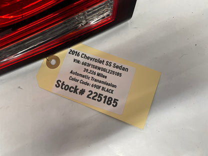 2016 Chevy SS Sedan RH Passenger Inner Tail Light Taillight Lamp OEM - Day's Parts Yard