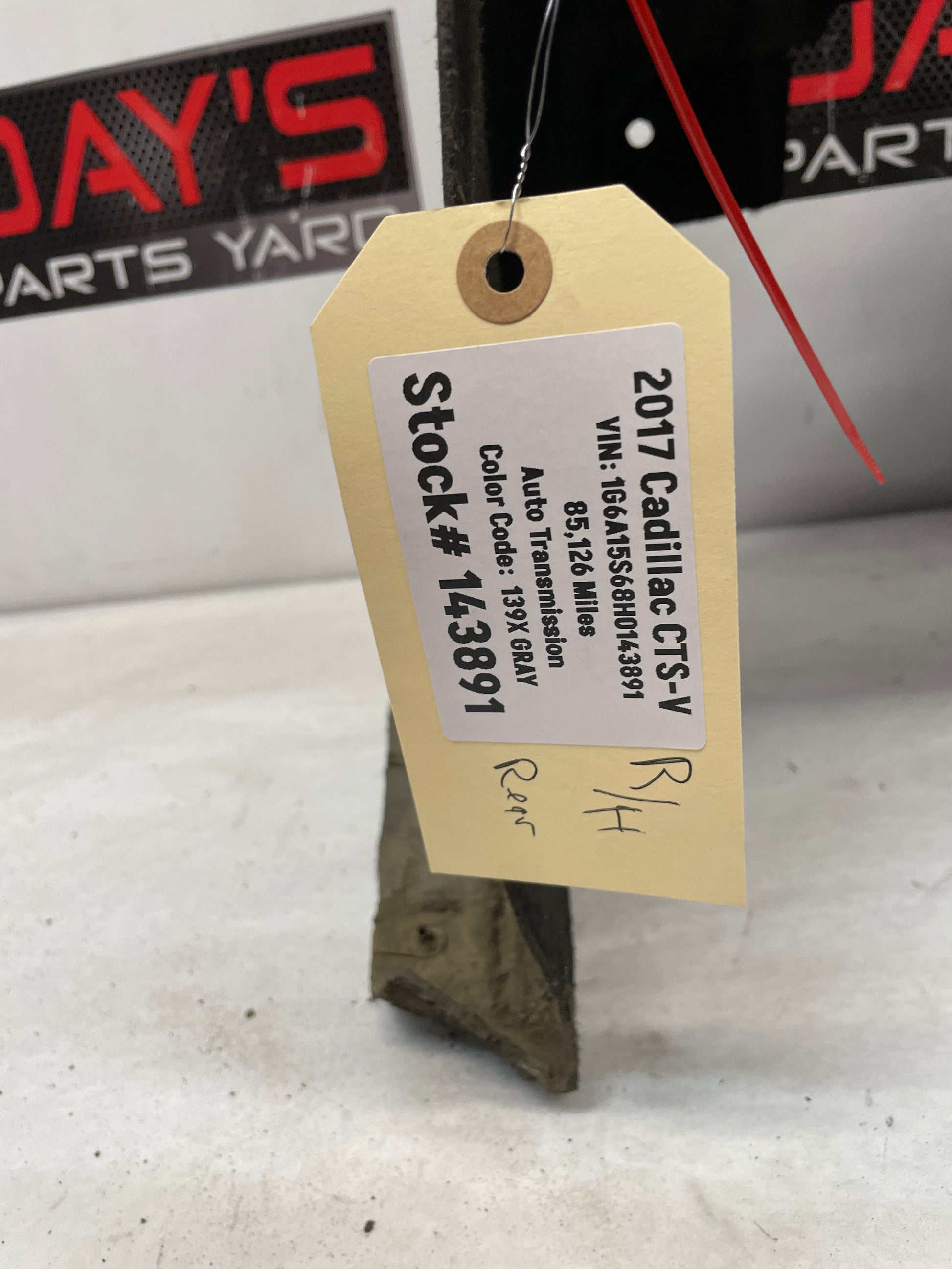 2017 Cadillac CTS-V RH Passenger Rear Fender Wheel Well House Liner OEM - Day's Parts Yard