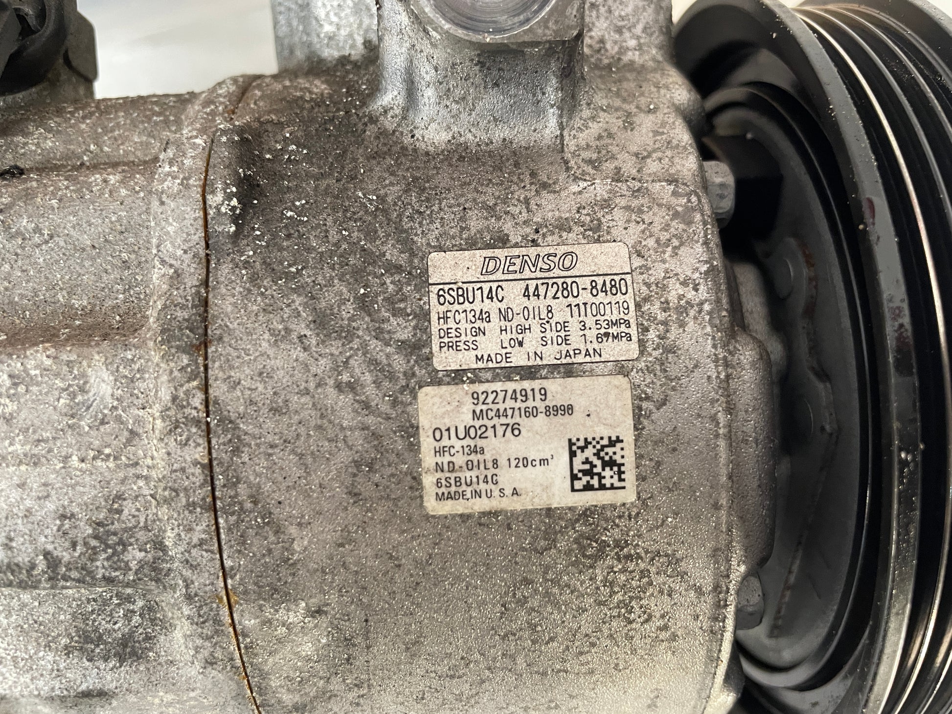 2017 Chevy SS Sedan AC A/C Air Conditioner Compressor w/ Hardware OEM - Day's Parts Yard