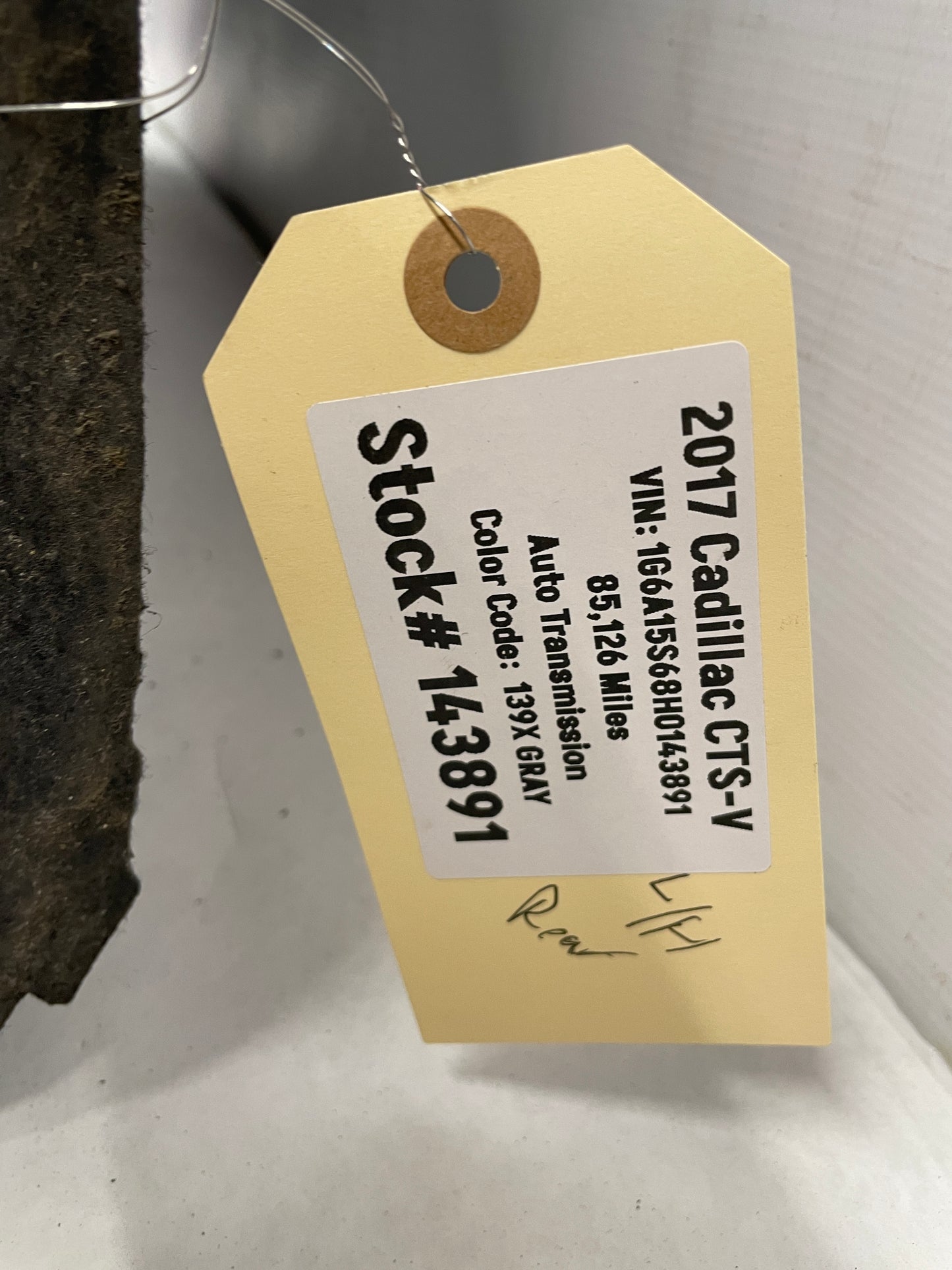 2017 Cadillac CTS-V LH Driver Rear Fender Wheel Well House Liner OEM - Day's Parts Yard