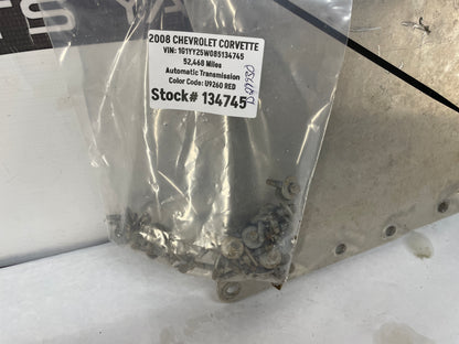 2008 Chevy Corvette Torque Tube Tunnel Cover Shield w/ Hardware OEM