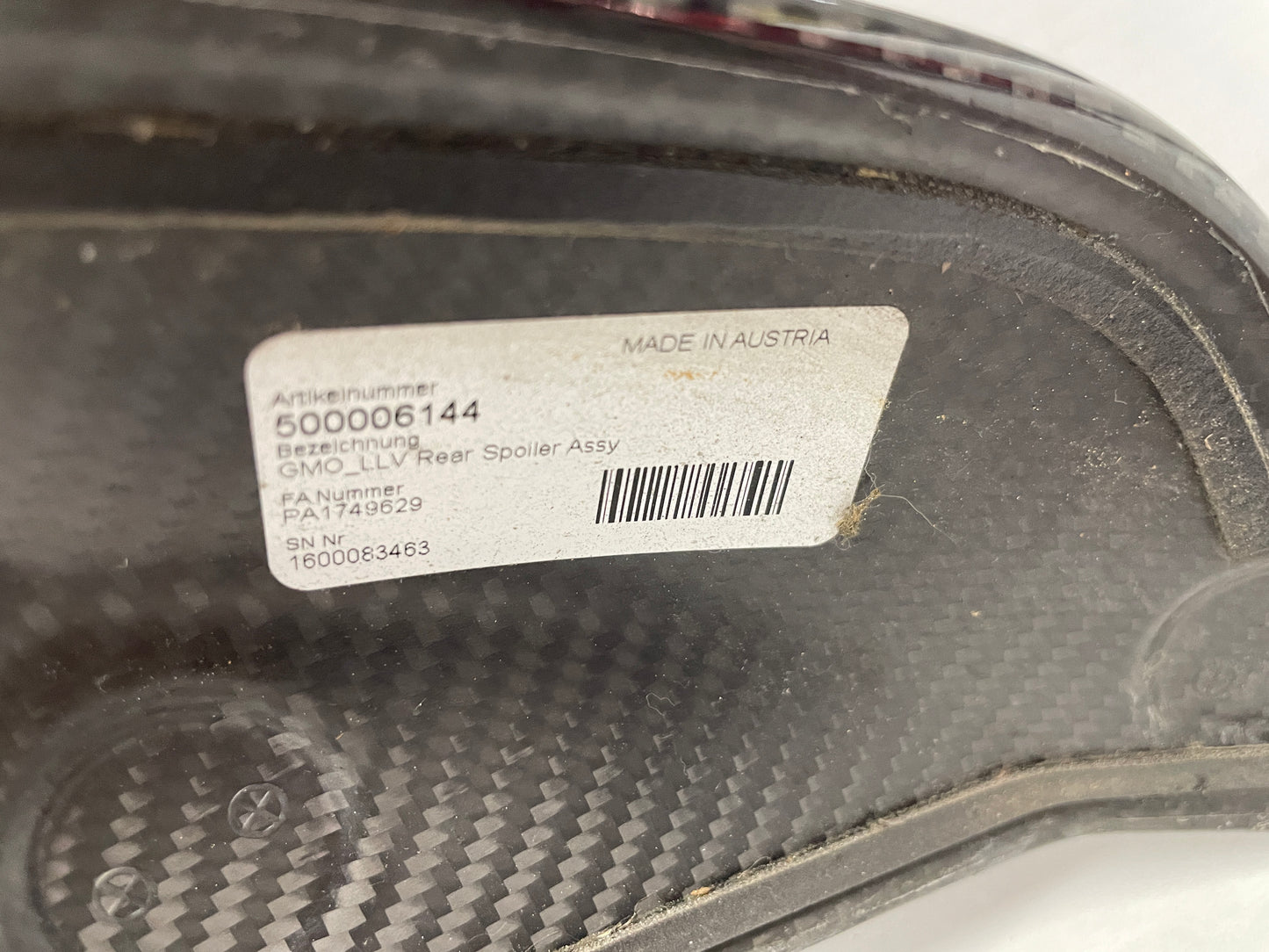 2017 Cadillac CTS-V Carbon Fiber Trunk Deck Lid Spoiler w/ Brake Light OEM - Day's Parts Yard