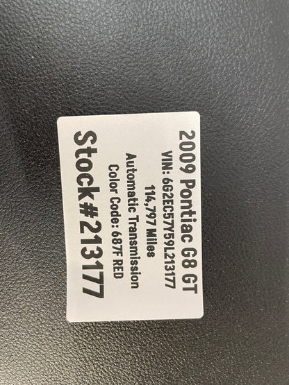 2009 Pontiac G8 GT Complete Center Console w/ Shifter Assembly OEM