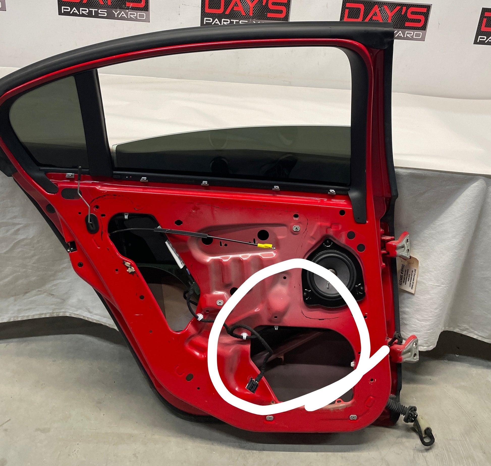 2017 Chevy SS Sedan RH Passenger Rear Exterior Door OEM - Day's Parts Yard