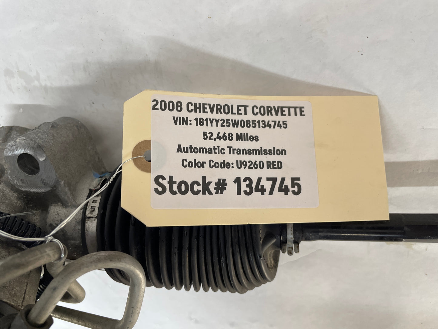 2008 Chevy C6 Corvette Power Steering Rack and Pinion Gear OEM