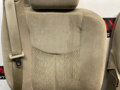2004 Chevy Silverado 2500HD Bucket Seats w/ Center Console Jump Tan Cloth OEM
