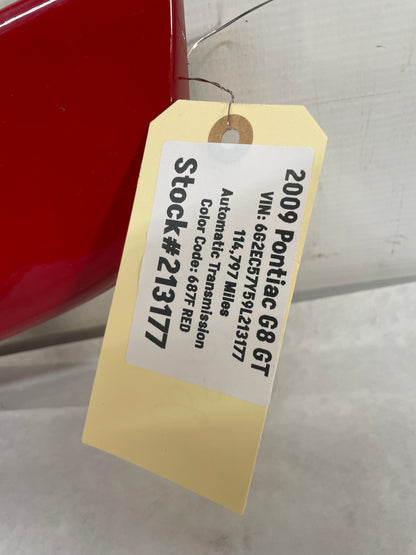 2009 Pontiac G8 GT Trunk Deck Lid Spoiler Wing Red OEM