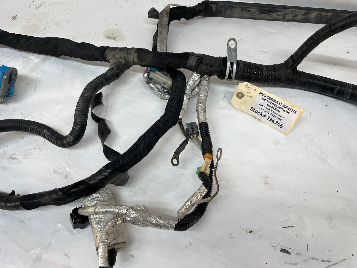 2008 Chevy C6 Corvette Engine Motor Automatic Transmission Wire Wiring Harness OEM