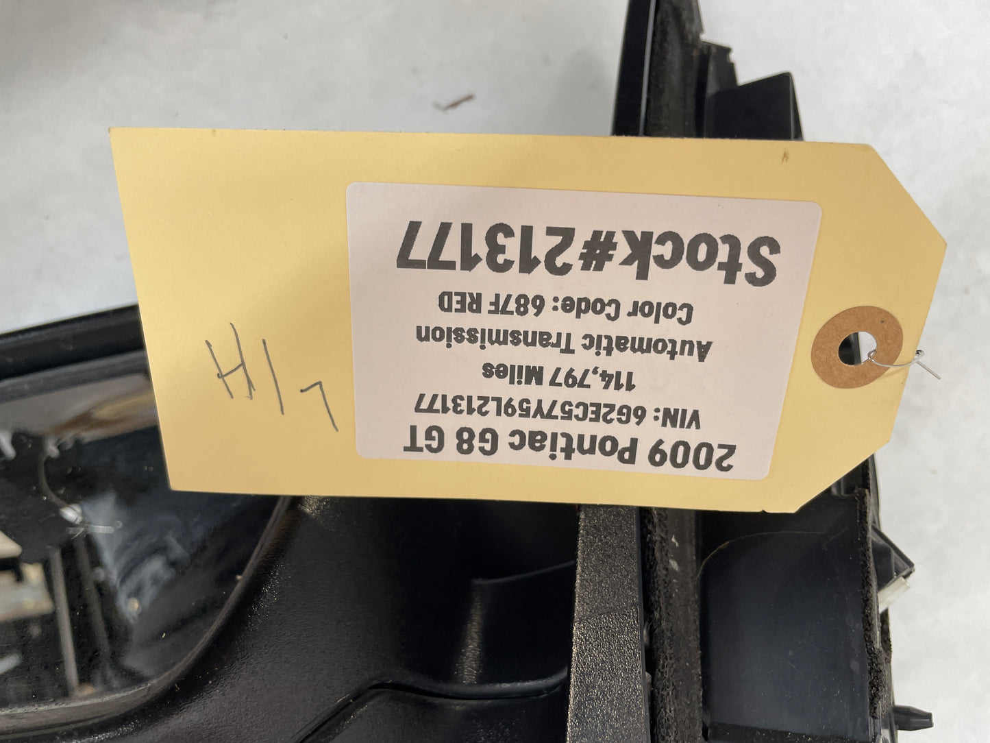 2009 Pontiac G8 GT LH Driver Exterior Out Side Door Mirror Red OEM