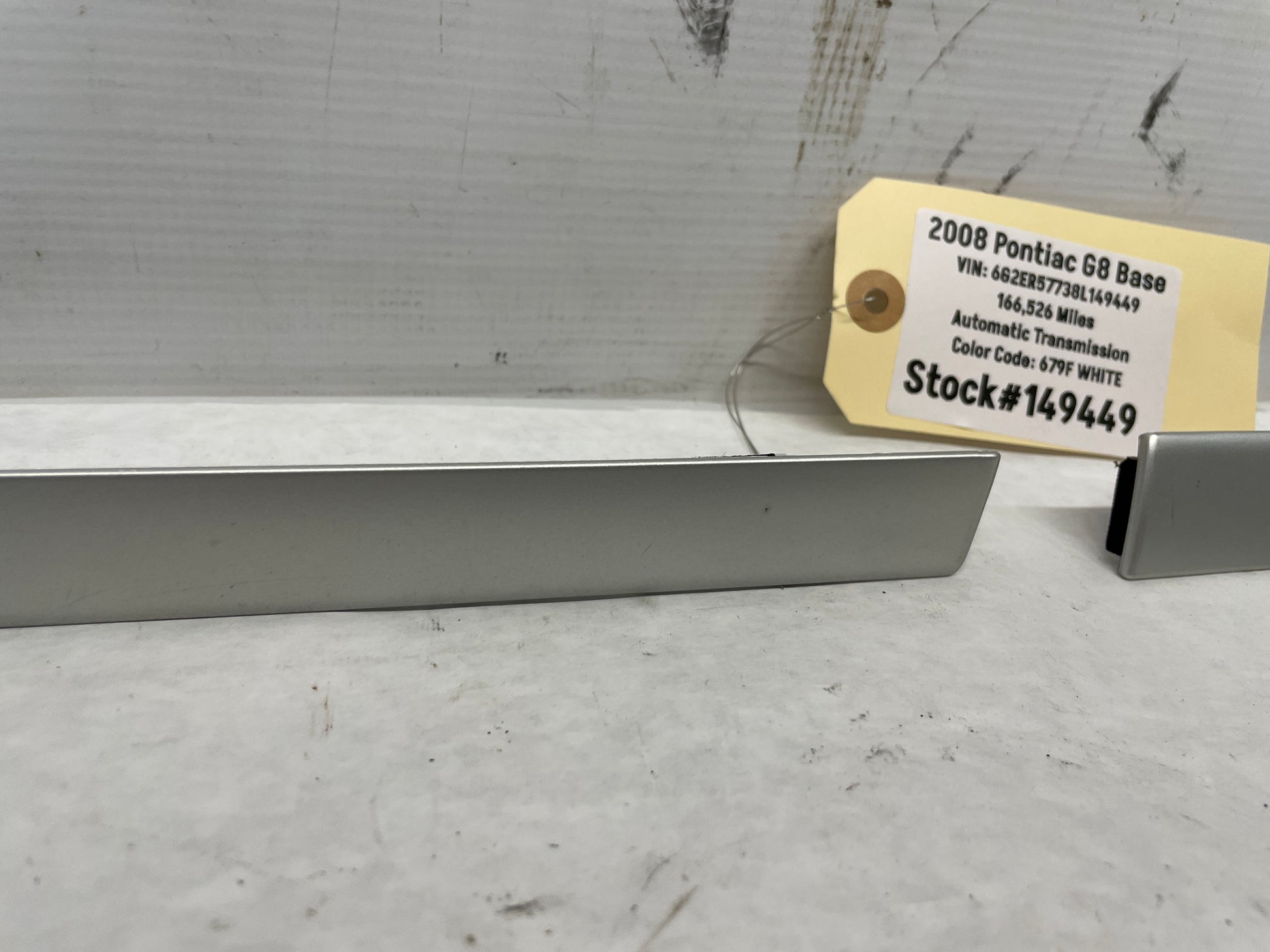 2008 Pontiac G8 Base LH & RH Silver Dash Trim Accent Applique Panel OEM - Day's Parts Yard