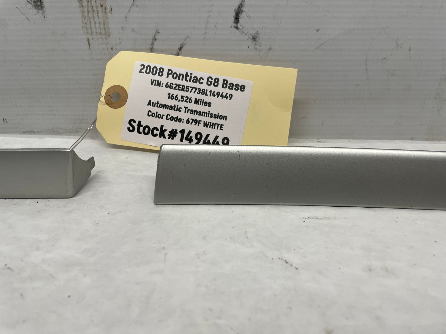 2008 Pontiac G8 Base LH & RH Silver Dash Trim Accent Applique Panel OEM - Day's Parts Yard
