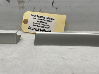 2008 Pontiac G8 Base LH & RH Silver Dash Trim Accent Applique Panel OEM - Day's Parts Yard