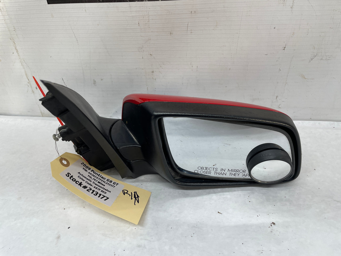 2009 Pontiac G8 GT RH Passenger Exterior Out Side Door Mirror OEM